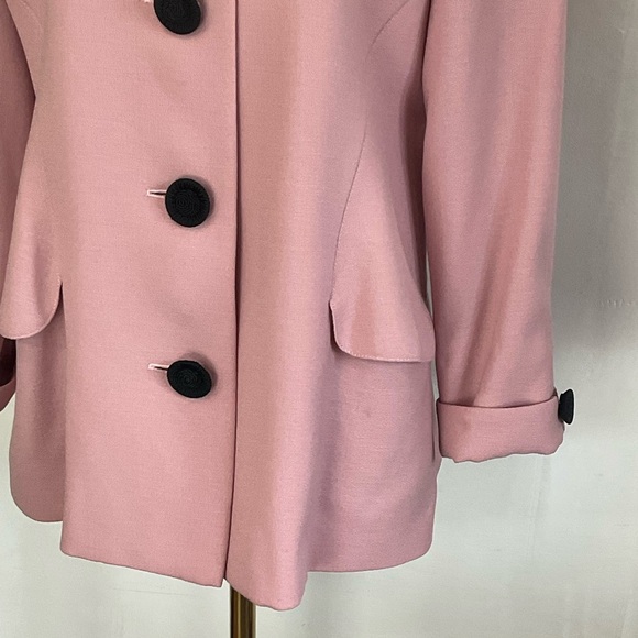 OKW Blazer Pink Wool Luxury Button Down Lightweight Boutique Size Medium - Picture 3 of 12